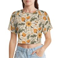 AILLOSA Racerback Tank Top Yuvarlak Yaka Kısa Kol YH-677 Kadın T-shirt