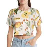 AILLOSA Racerback Tank Top Yuvarlak Yaka Kısa Kol YH-682 Kadın T-shirt