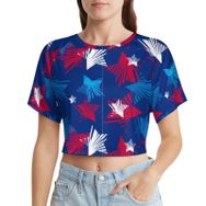 AILLOSA Racerback Tank Top Yuvarlak Yaka Kısa Kol YH-691 Kadın T-shirt
