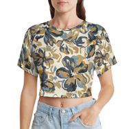 AILLOSA Racerback Tank Top Yuvarlak Yaka Kısa Kol YH-694 Kadın T-shirt