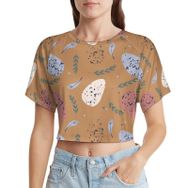 AILLOSA Racerback Tank Top Yuvarlak Yaka Kısa Kol YH-699 Kadın T-shirt