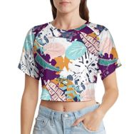 AILLOSA Racerback Tank Top Yuvarlak Yaka Kısa Kol YH-701 Kadın T-shirt