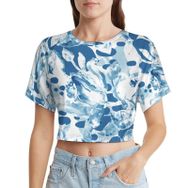 AILLOSA Racerback Tank Top Yuvarlak Yaka Kısa Kol YH-74 Kadın T-shirt