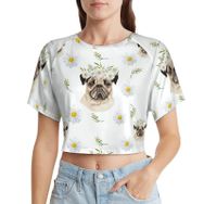 AILLOSA Racerback Tank Top Yuvarlak Yaka Kısa Kol YH-80 Kadın T-shirt