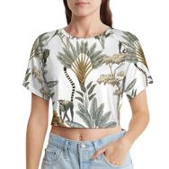 AILLOSA Racerback Tank Top Yuvarlak Yaka Kısa Kol YH-87 Kadın T-shirt