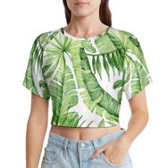 AILLOSA Racerback Tank Top Yuvarlak Yaka Kısa Kol YH-89 Kadın T-shirt