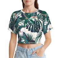 AILLOSA Racerback Tank Top Yuvarlak Yaka Kısa Kol YH-90 Kadın T-shirt