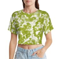 AILLOSA Racerback Tank Top Yuvarlak Yaka Kısa Kol YH-95 Kadın T-shirt