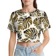 AILLOSA Racerback Tank Top Yuvarlak Yaka Kısa Kol YH-96 Kadın T-shirt
