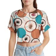 AILLOSA Racerback Tank Top Yuvarlak Yaka Kısa Kol YH-98 Kadın T-shirt