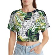 AILLOSA Racerback Tank Top Yuvarlak Yaka Kısa Kol YH-99 Kadın T-shirt