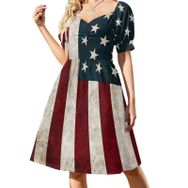 AILLOSA Sweetheart Askılı FLAG-82 Günlük Kadın Elbise