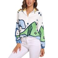 AILLOSA TH-100 V Yaka Tunik Kadın Bluz