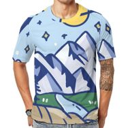 AILLOSA TH-101 Baskılı Desenli Kısa Kollu Unisex T-shirt