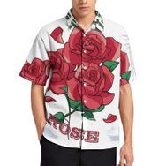 AILLOSA TH-103 Aloha Hawaii 3D Desen Kısa Kollu Erkek Gömlek