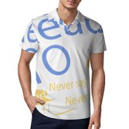 AILLOSA TH-104 3D Baskılı Desen Kısa Kollu Polo Yaka Erkek T-shirt