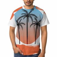 AILLOSA TH-111 3D Baskılı Desenli Kısa Kollu Erkek T-shirt