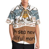 AILLOSA TH-115 Aloha Hawaii 3D Desen Kısa Kollu Erkek Gömlek