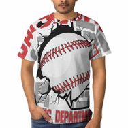 AILLOSA TH-133 3D Baskılı Desenli Kısa Kollu Erkek T-shirt