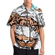 AILLOSA TH-140 Aloha Hawaii 3D Desen Kısa Kollu Erkek Gömlek