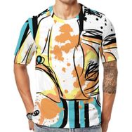 AILLOSA TH-141 Baskılı Desenli Kısa Kollu Unisex T-shirt