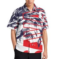 AILLOSA TH-143 Aloha Hawaii 3D Desen Kısa Kollu Erkek Gömlek
