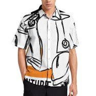 AILLOSA TH-148 Aloha Hawaii 3D Desen Kısa Kollu Erkek Gömlek