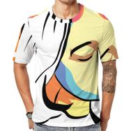 AILLOSA TH-152 Baskılı Desenli Kısa Kollu Unisex T-shirt