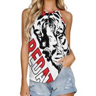AILLOSA TH-153 Yuvarlak Yaka Kolsuz Kadın T-shirt