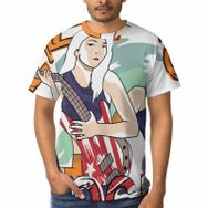 AILLOSA TH-154 3D Baskılı Desenli Kısa Kollu Erkek T-shirt