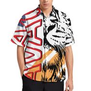 AILLOSA TH-155 Aloha Hawaii 3D Desen Kısa Kollu Erkek Gömlek
