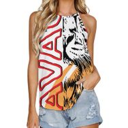 AILLOSA TH-155 Yuvarlak Yaka Kolsuz Kadın T-shirt