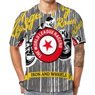 AILLOSA TH-156 3D Baskılı Desenli Kısa Kollu Erkek T-shirt
