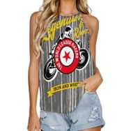 AILLOSA TH-156 Yuvarlak Yaka Kolsuz Kadın T-shirt