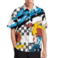 AILLOSA TH-157 Aloha Hawaii 3D Desen Kısa Kollu Erkek Gömlek