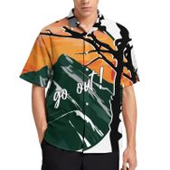 AILLOSA TH-158 Aloha Hawaii 3D Desen Kısa Kollu Erkek Gömlek