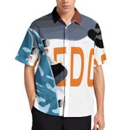 AILLOSA TH-164 Aloha Hawaii 3D Desen Kısa Kollu Erkek Gömlek
