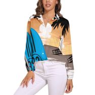 AILLOSA TH-167 V Yaka Kadın Bluz