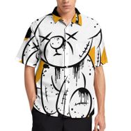 AILLOSA TH-168 Aloha Hawaii 3D Desen Kısa Kollu Erkek Gömlek