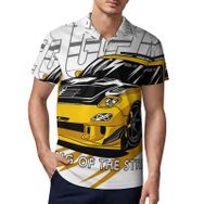 AILLOSA TH-173 3D Baskılı Desen Kısa Kollu Polo Yaka Erkek T-shirt