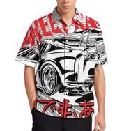 AILLOSA TH-174 Aloha Hawaii 3D Desen Kısa Kollu Erkek Gömlek