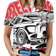 AILLOSA TH-174 Tamamı Baskılı Kısa Kollu Yuvarlak Yaka Kadın T-shirt