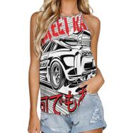 AILLOSA TH-174 Yuvarlak Yaka Kolsuz Kadın T-shirt