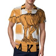 AILLOSA TH-179 3D Baskılı Desen Kısa Kollu Polo Yaka Erkek T-shirt