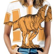 AILLOSA TH-179 Tamamı Baskılı Kısa Kollu Yuvarlak Yaka Kadın T-shirt