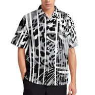 AILLOSA TH-180 Aloha Hawaii 3D Desen Kısa Kollu Erkek Gömlek