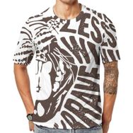 AILLOSA TH-182 Baskılı Desenli Kısa Kollu Unisex T-shirt