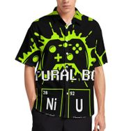 AILLOSA TH-183 Aloha Hawaii 3D Desen Kısa Kollu Erkek Gömlek