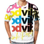 AILLOSA TH-188 Baskılı Desenli Kısa Kollu Unisex T-shirt