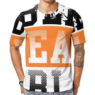 AILLOSA TH-189 Baskılı Desenli Kısa Kollu Unisex T-shirt